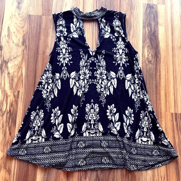 Fever Floral Cutout Tank Top - Picture 1 of 3